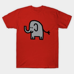 Minimal Animals Ultimate Gray Elephant Self Portrait T-Shirt